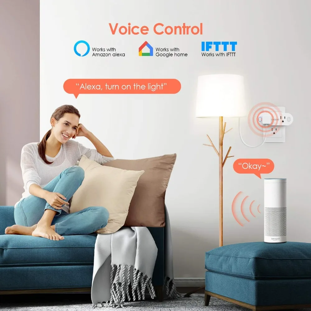 Lonsonho Tuya умная розетка с Wi Fi разъем типа B американская вилка 16 А монитор питания