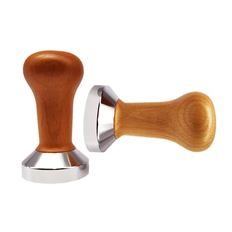 Food Grade 51mm Espresso Coffee Tamper Coffee Pull Cup Press Flat Base Barista Accessories Wholesale Free Shipping