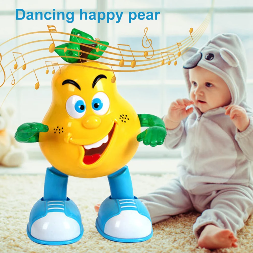 Музыкальная игрушка для ходьбы, танцевальная груша со светом, работающая от аккумулятора, Детская интеллектуальная развивающая игрушка