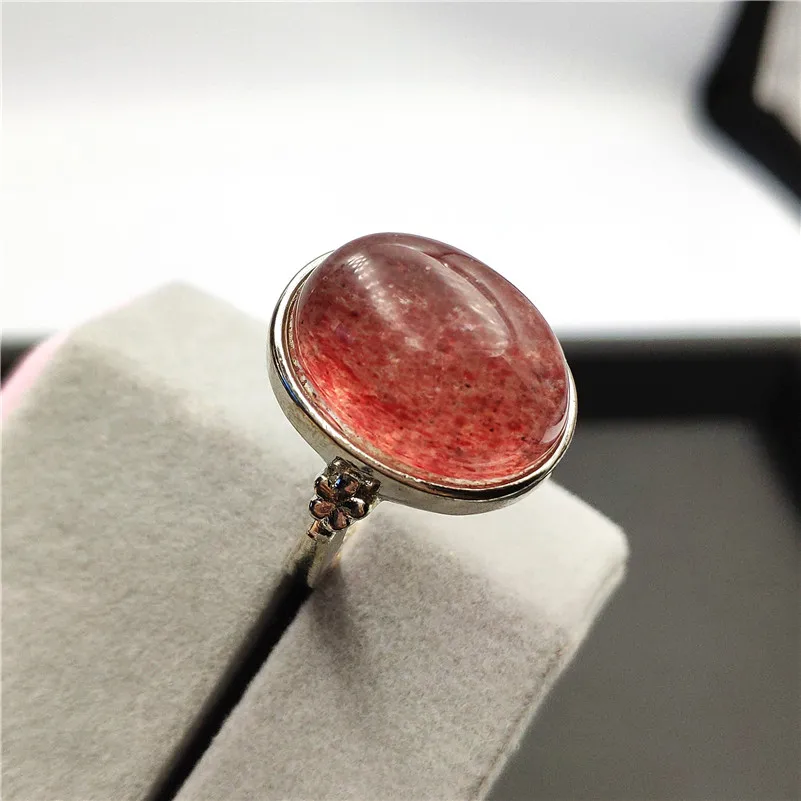 Natural Ice Red Strawberry Quartz Ring (5)
