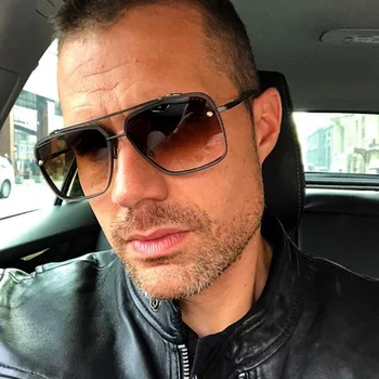 

European American Fashion Polygon Metal Sunglasses Men Adjustable Nose Pads Female Sun Glasses