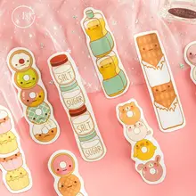 30 шт./компл. Kawaii Еда Tribe в форме пончика для хот-догов Бумага Закладка для книги из мультфильма книжные держатели карты сообщения подарочные канцелярские товары