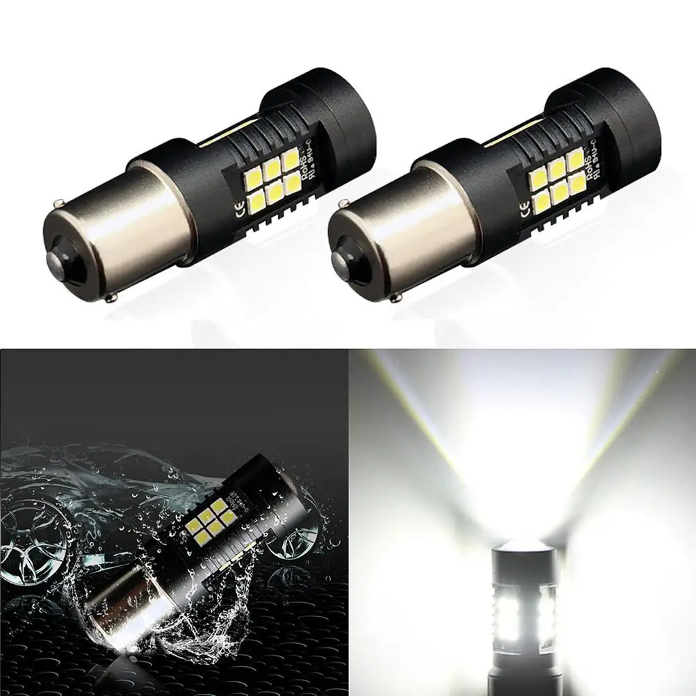 

2Pcs 1156 BA15S 10-30V LED Car Auto Lights Fog Lamp Turn Signal Reverse Brake Bulbs