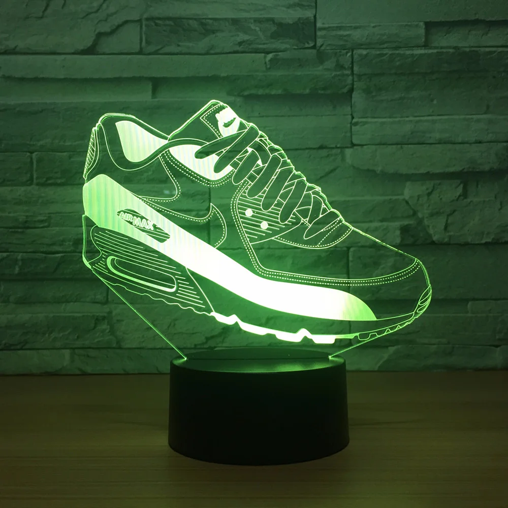 7 цветов Изменение 3D Визуальный Led движение обувь ночные светильники сенсорный Usb градиенты настольная лампа детский сон освещение приспособление домашний декор