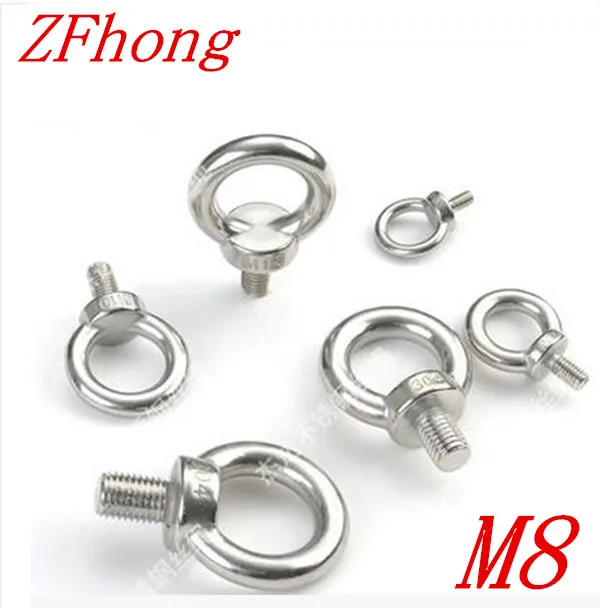 5pcs M8 Stainless Steel Lifting Eye Bolts Screwin Bolts from Home