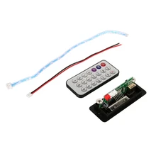 USB беспроводной MP3-плеер декодер плата аудио модуль TF радио для автомобиля красный цифровой светодиодный с пультом дистанционного управления