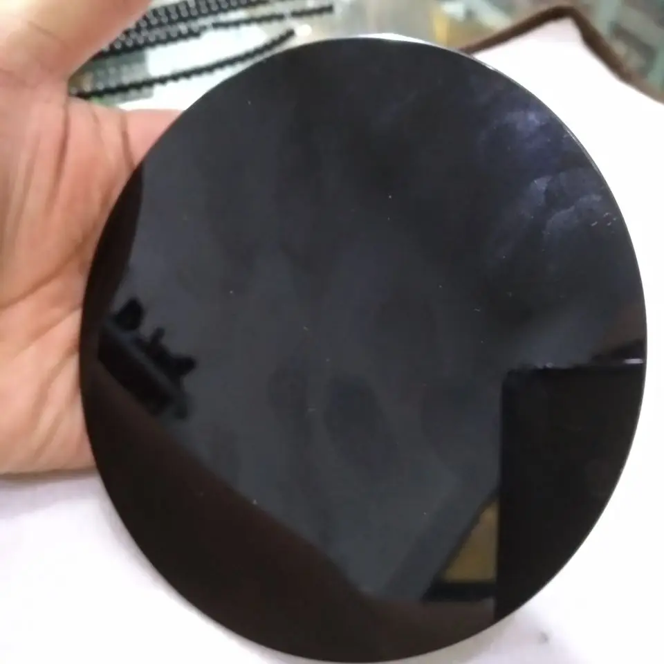 

Mexican Obsidian Smoking Mirror Stone Disc Tezcatlipoca Mexico Aztec Maya