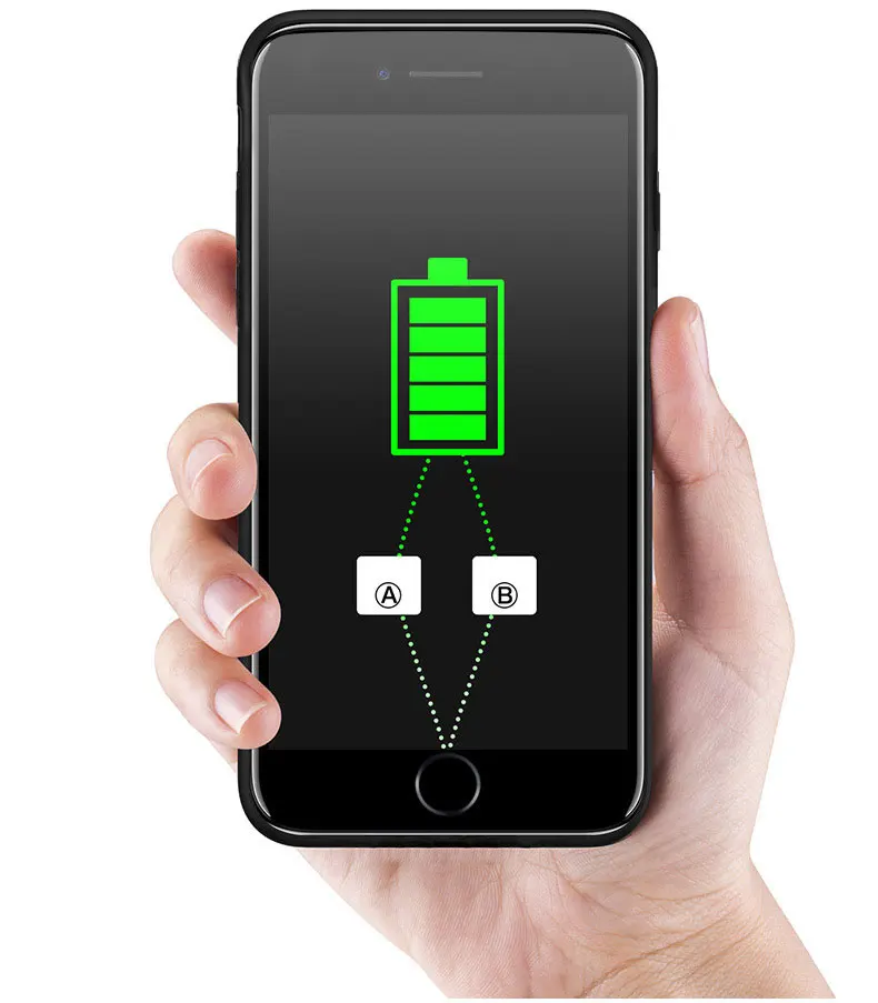 Чехол для аккумулятора для iPhone X XS, мягкий тонкий внешний аккумулятор, чехол для iPhone 6, 7, 8, 6S Plus, внешний аккумулятор, зарядное устройство, чехол для iPhone