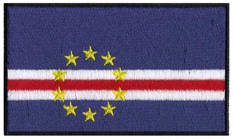 

Cape Verde iron on embroidery flag patches logos 3" wide /skull patches