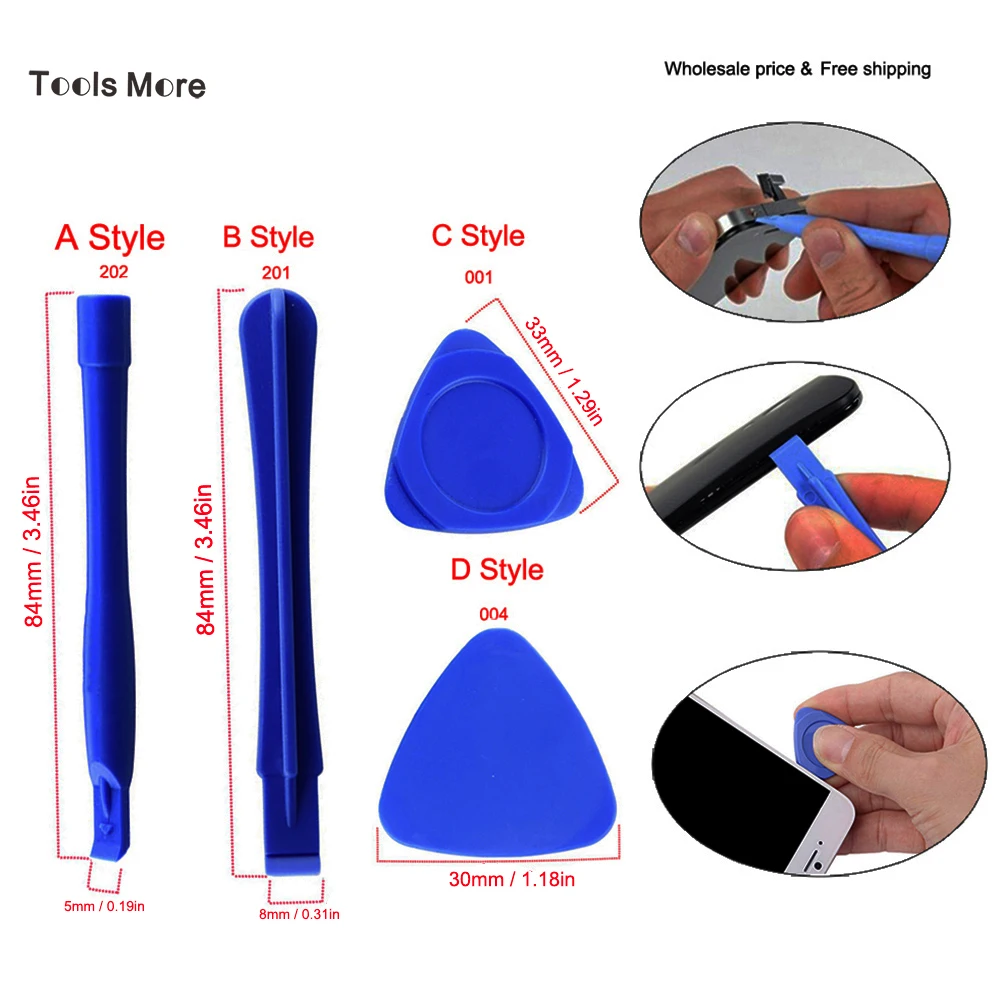 100 шт./партия, универсальный ремонтный открывающийся набор, пластиковые подножки, набор Вентилей, круглая ручка Phillips, инструмент для iPhone, iPad, iPod и т. д