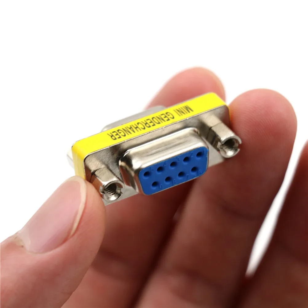 1 шт 9 Pin RS 232 DB9 женский безобрывный кабель Пол смены муфта адаптер оптовая
