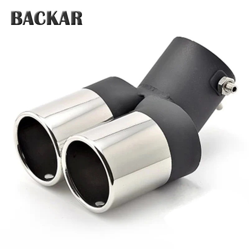 UNIVERSAL 6CM CHROME EXHAUST TAILPIPE TAIL PIPE TIP MUFFLER FINISHER END TRIM