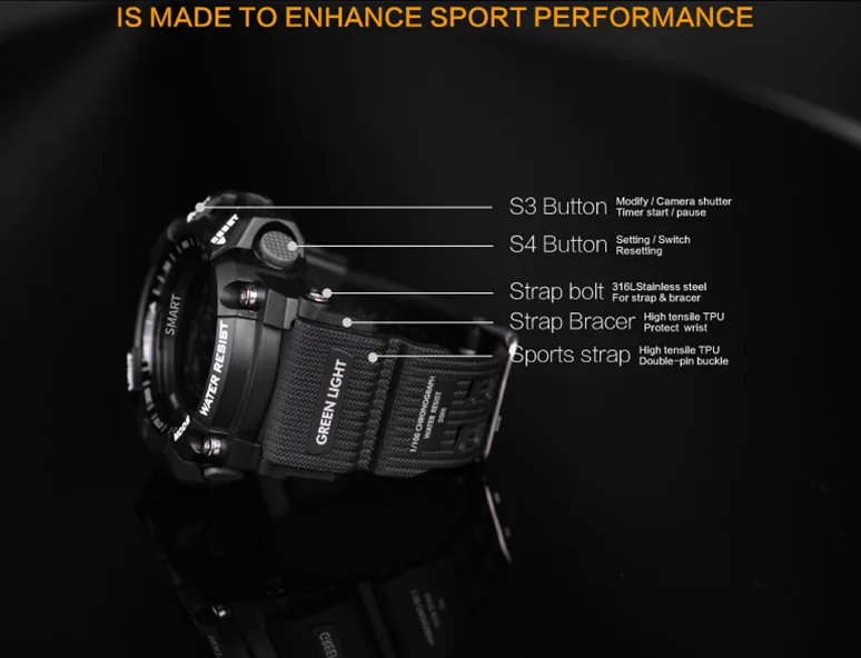 Новинка MNWT Брендовые мужские спортивные часы 5ATM водонепроницаемые часы для активного отдыха модные часы мужские повседневные Цифровые мужские наручные часы