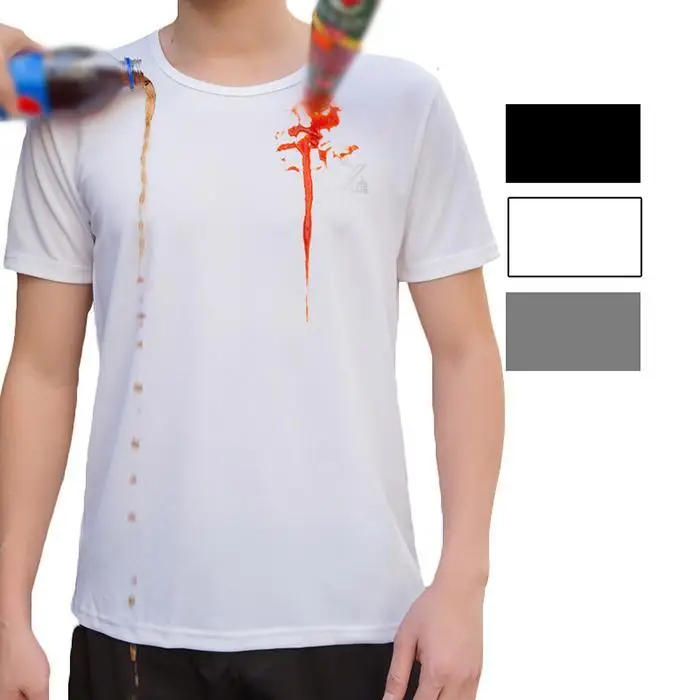 Водонепроницаемая противогрязная мужская футболка мужская Комплексная тренировочная рубашка с защитой от пятен дышащая быстросохнущая с коротким рукавом