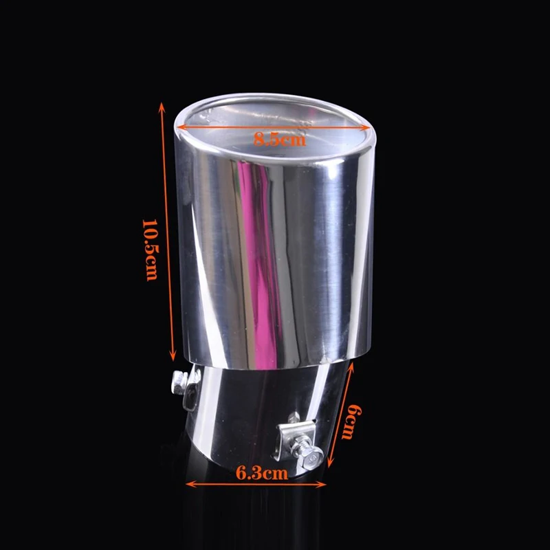 

Universal Car Round Stainless Steel Chrome Exhaust Tail Muffler Tip Pipe Accessories NR-shipping