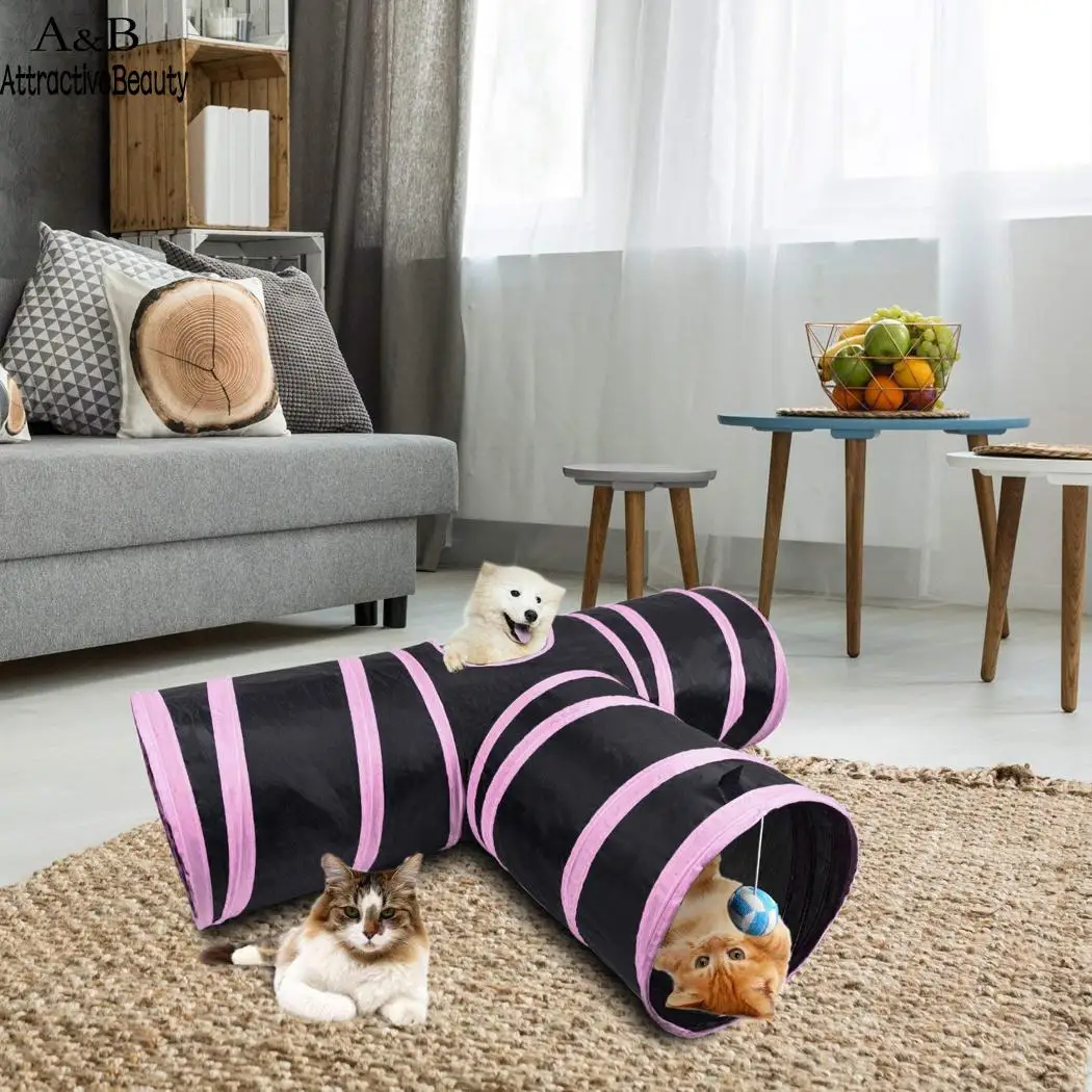 Buy Toy Foldable Blue Tunnel Pink Play Three Tunnels