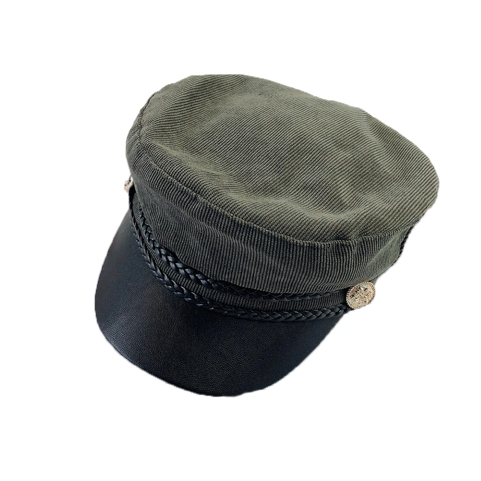 Модная Вельветовая темно-синяя шляпа для дам, одноцветная Ретро теплая зимняя военная шляпа, темно-синие шляпы, аксессуары, 5 цветов