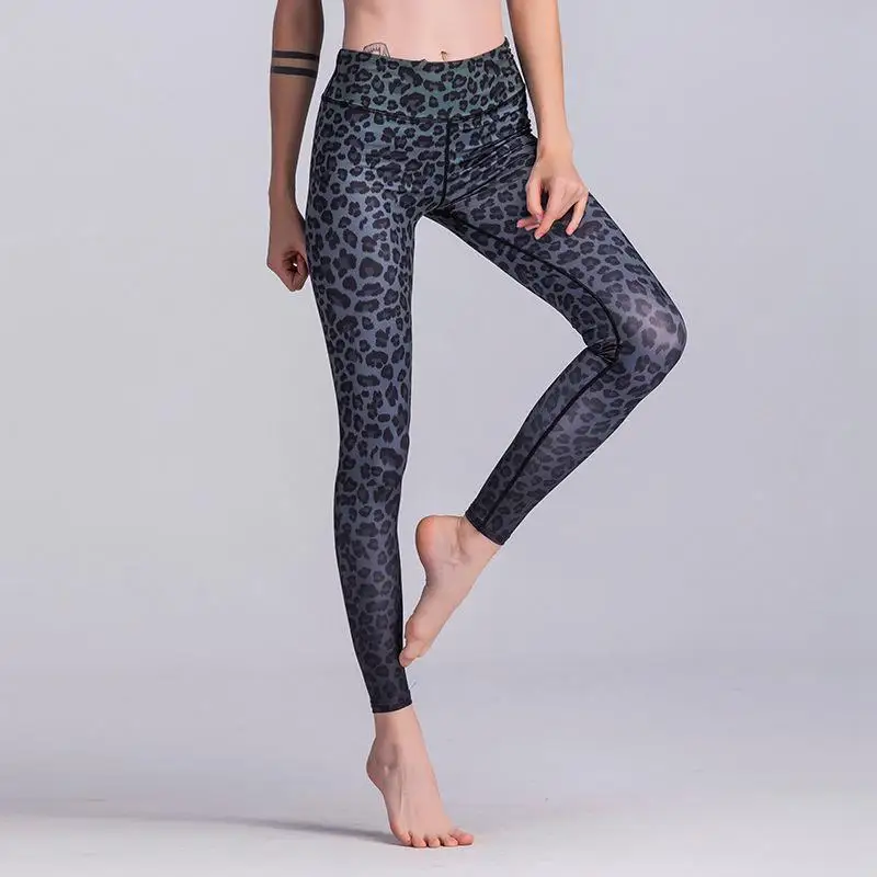 Сексуальные Спортивные Леггинсы с леопардовым принтом для женщин, белые, черные штаны для фитнеса, йоги, спортзала, спортивные Леггинсы, эластичная спортивная одежда, брюки