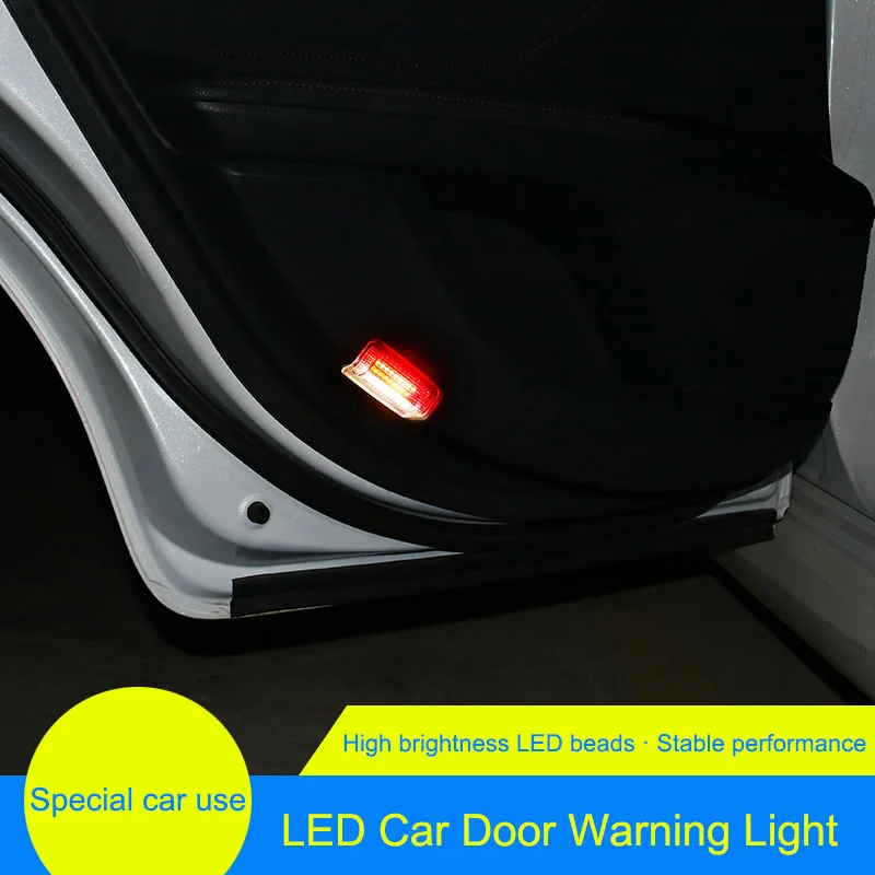 QHCP автомобильный безопасный предупредительный световой сигнал, вспышка для автомобильной двери, украшение лампы, наклейка специально для Toyota Camry