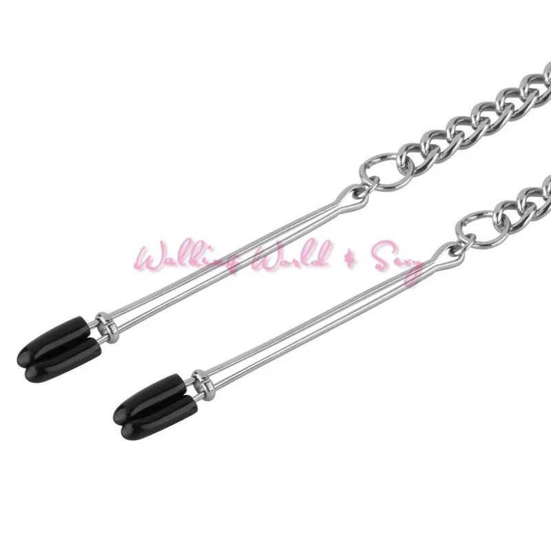  Adjustable Nipple Clamps With Metal Chain Clips Nipples Labia Clips Clit Clamp Bodnage Fetish Sex Toys For Couple Adult Game (3)