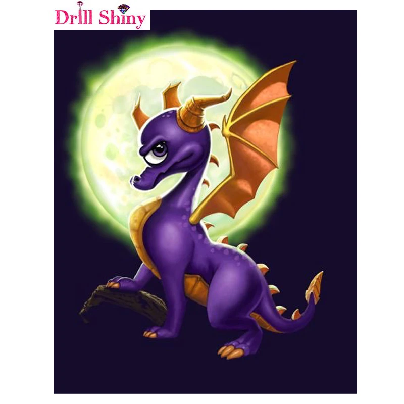 

NEW 5D DIY Diamond Painting Moon Dragon Embroidery Diamond Painting Cross Stitch Rhinestone Mosaic Painting Decor