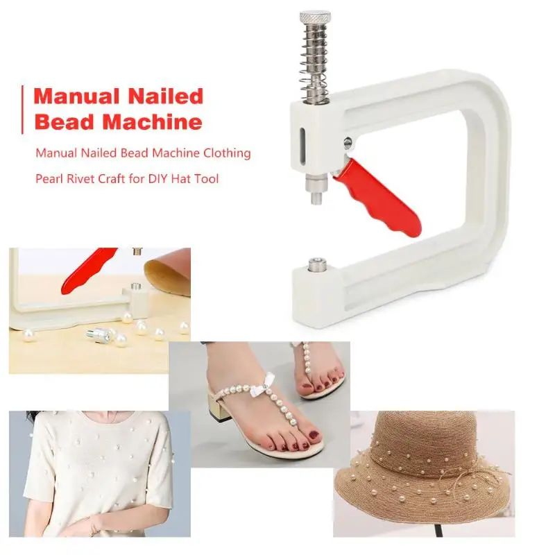 1 Set Manual Nailed Bead Machine Clothing Pearl Cap Shoes Beads Rivet Craft for DIY Repair