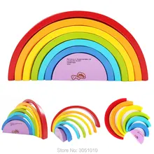 Набор активных забавных радужных деревянных игрушек строительный конструктор обучение маленьких детей игрушки Brinquedos Для детей, для ребенка, обучающие игрушки