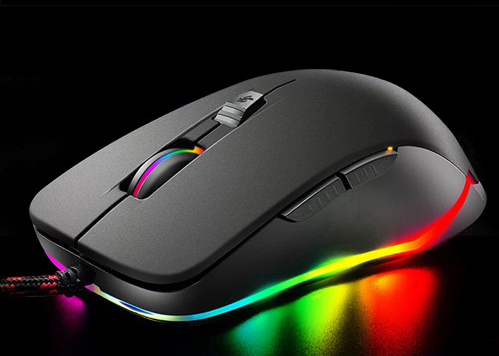 Новая игровая мышь 2400 dpi Регулируемая компьютерная оптическая RGB игровая мышь проводная USB игры кабельная мышь для профессионального геймера+ PC