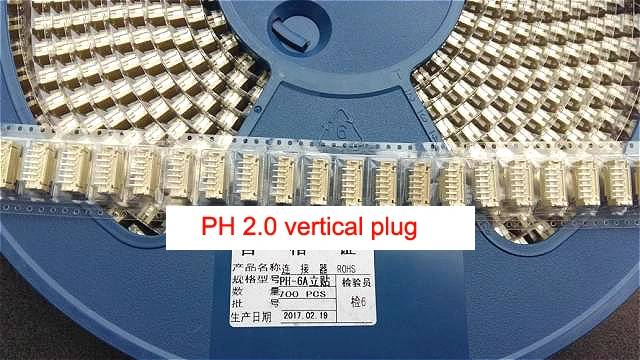 

1 Roll =700pcs PH 2.0 2/3/4/5/6p 12pin Vercial Female Plug , Right Angle Male Connector