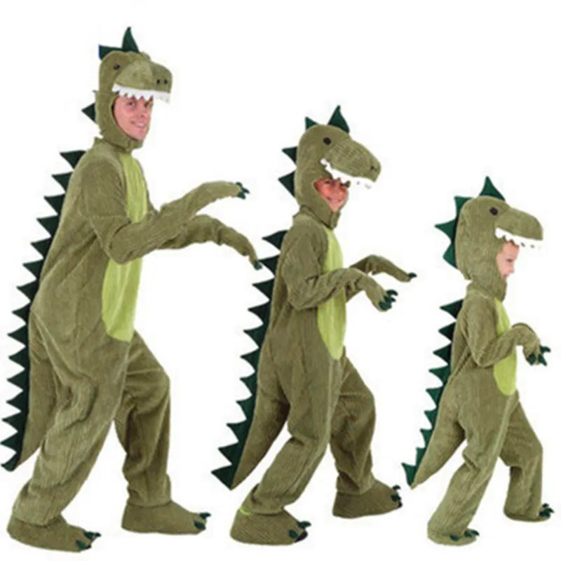 

Halloween Adult Children Cosplay Dinosaur Siamese Clothes parent-child Party Dress Performance Costume G1742