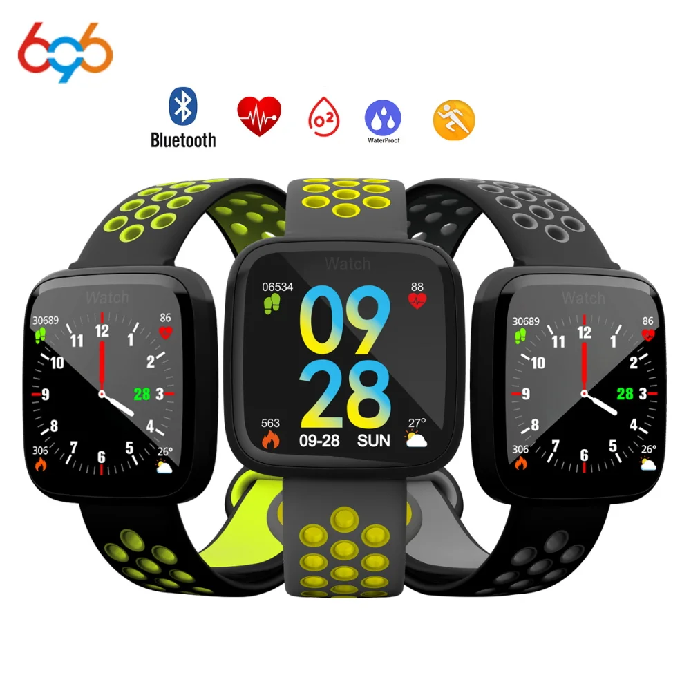 

696 F15 Fitness Tracker Blood Pressure Watch Pedometer Bluetooth Smart Band Wristband Heart Rate Monitor Sports Bracelet