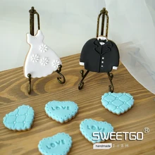 2 шт. моделирование Свадебные cookies реквизит украшения свадебные печенье украшения