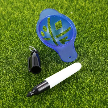 

1 PC Golf Ball Line Marker Template with Retractable Reel for Golf Practice Training Business Gifts Opening Ceremony