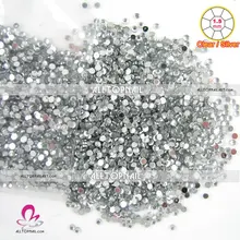 Прозрачный/серебро 1.5 мм Грановитая Круглый Nail Art Rhinestone для ногтей 12packs ногтей стразами(21 цвет доступны
