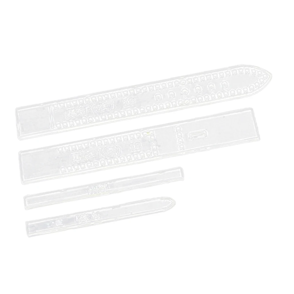8Pcs Leather Craft Clear Acrylic Watch Strap Band Stencil Templates 18mm 20mm