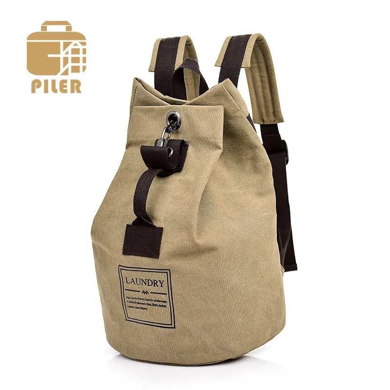 

2019 Men Canvas Backpack Bag Bucket Travel Vintage Rucksack Canvas School Bag Designer Large Male Backpacks for Teenager Boy