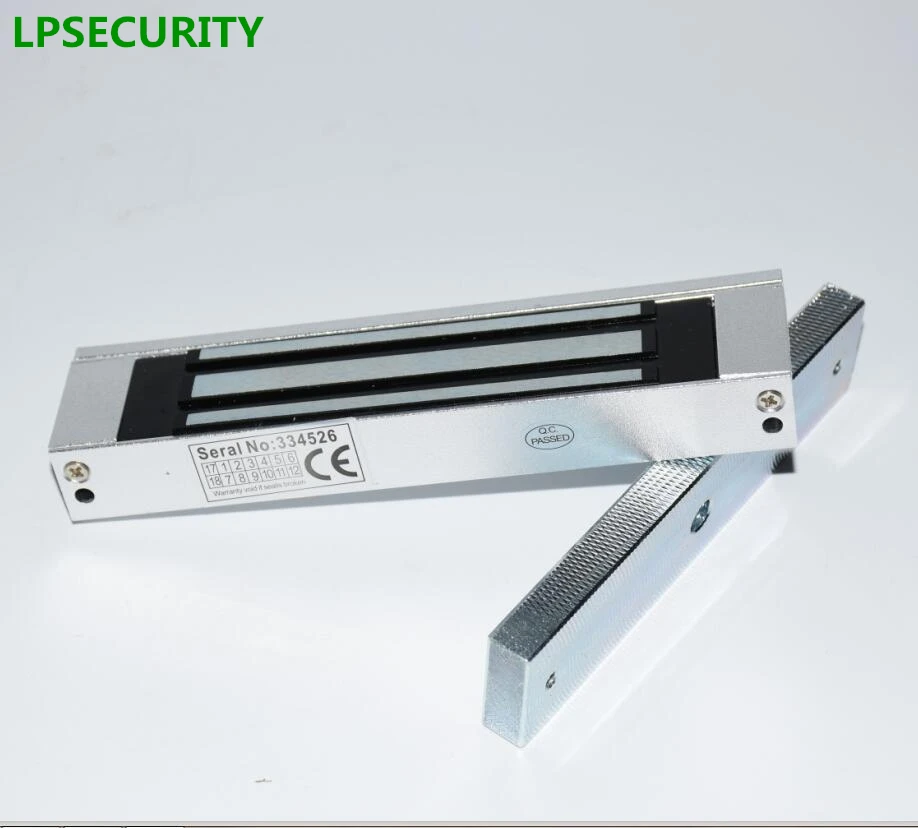 

LPSECURITY 180kg 350lbs Electric Magnetic Door Lock with ZL Holder Stand Bracket clamp for Door Gate Access control system