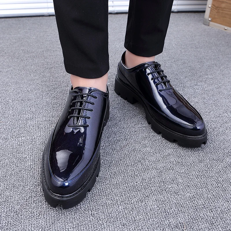 men designer shoe luxury brand italian formal pointed toe patent leather dress safety foowear male platform oxford shoes for men (18)