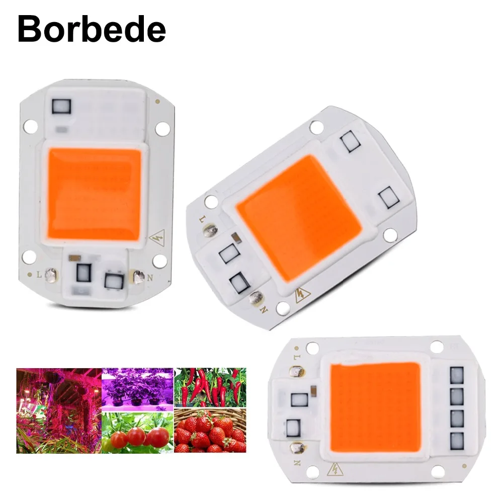 

Borbede 20W 30W 50W Full spectrum LED Grow Lights Chip Flower vegetable seedling tissue culture succulents lights