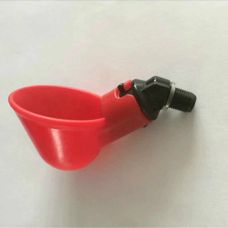4 PCS Automatic Quail Drinker Chicken Waterer Bowl With Yellow Nipple