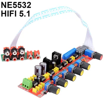 

NE5532 HIFI 5.1 Tone Plate Pre-amplifier Board Volume Control Panel for 5.1 Amplifier Board AC15V-0-15V Free Shipping 12003207