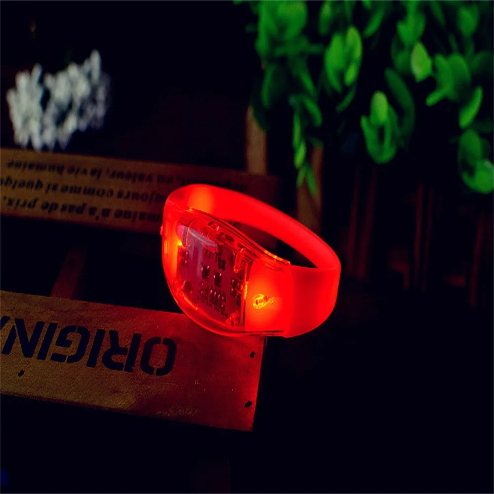 Высококачественный Красочный Светодиодный светильник браслет с голосовым управлением браслет звуковая активация для вечерние Rave концертные ночные подарки крутые