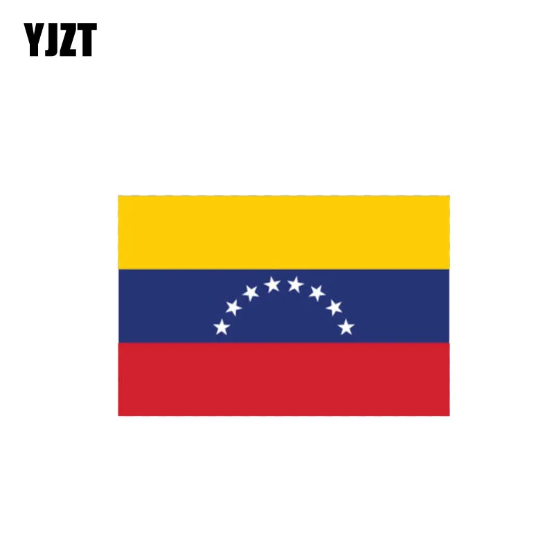 

YJZT 11.9CM*7.7CM Reflactive Funny Venezuelan Flag Car Sticker PVC Decal 6-0333