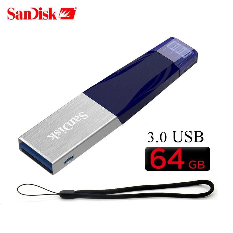 Sandisk SDIX40 USB флеш-накопитель 32 ГБ iXPand Флешка 3,0 usb 64 Гб 128 Гб OTG разъем Lightning флеш-накопитель U диск для iPhone iPad