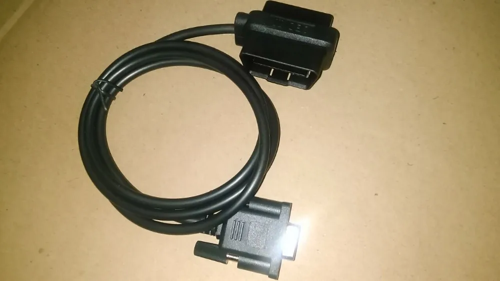 2015 New! 1m 100cm Car OBDII OBD 2 Connector OBD2 16pin 16 pin Male Female Plug to DB9 RS232 Serial Diagnostic Adapter Cable (5)