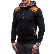 Brand Men’s Casual Hooded Sweatshirts Hoodies Deerskin Patch Jumper Outwear Thick Sportswear Patchwork Home Clothes Winter Warm