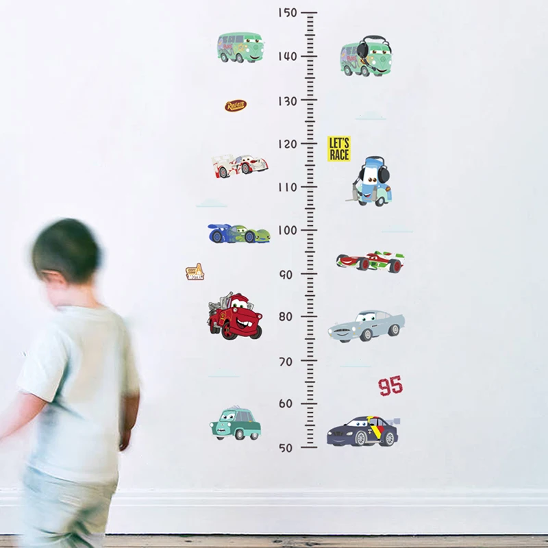 

Cartoon Disney Cars 3 PVC Wall Stickers For Kids Room Height Measure Home Decor Living Room Growth Chart Mural Wall Art Decals