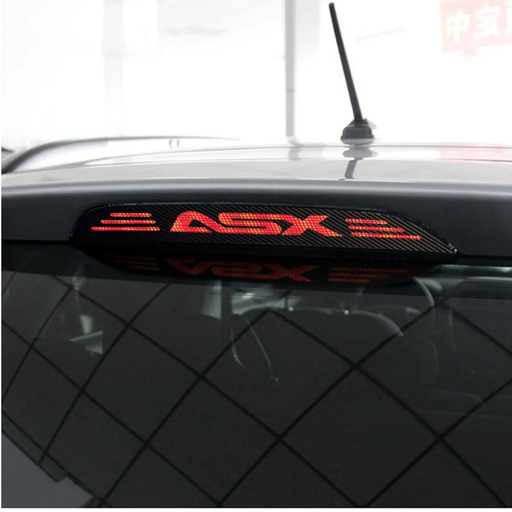 

Hollow Carbon Fiber Brake Light Decoration Cover Stickers Case For MITSUBISHI ASX 2011 2012 2013 2014 2015 Car Accessories 1PC