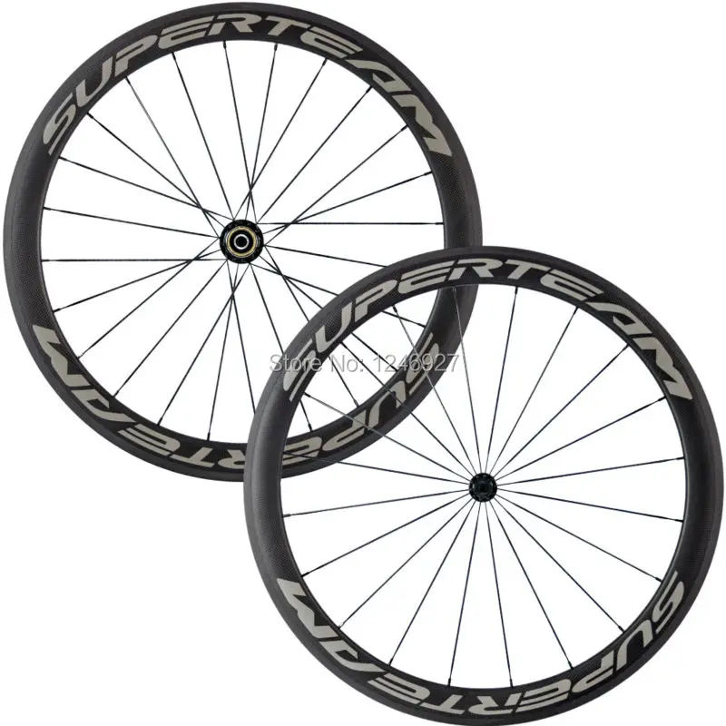 Superteam 50mm/23mm Wheelset 700c Clincher Road Bicycle Carbon Wheel 