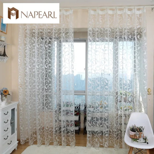NAPEARL stile Americano jacquard floral design finestra tenda pura per la camera NAPEARL stile Americano jacquard floral design finestra tenda pura per la camera